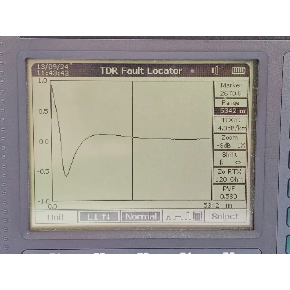 Trend ALT2000 serial number and manufacturer label close-up