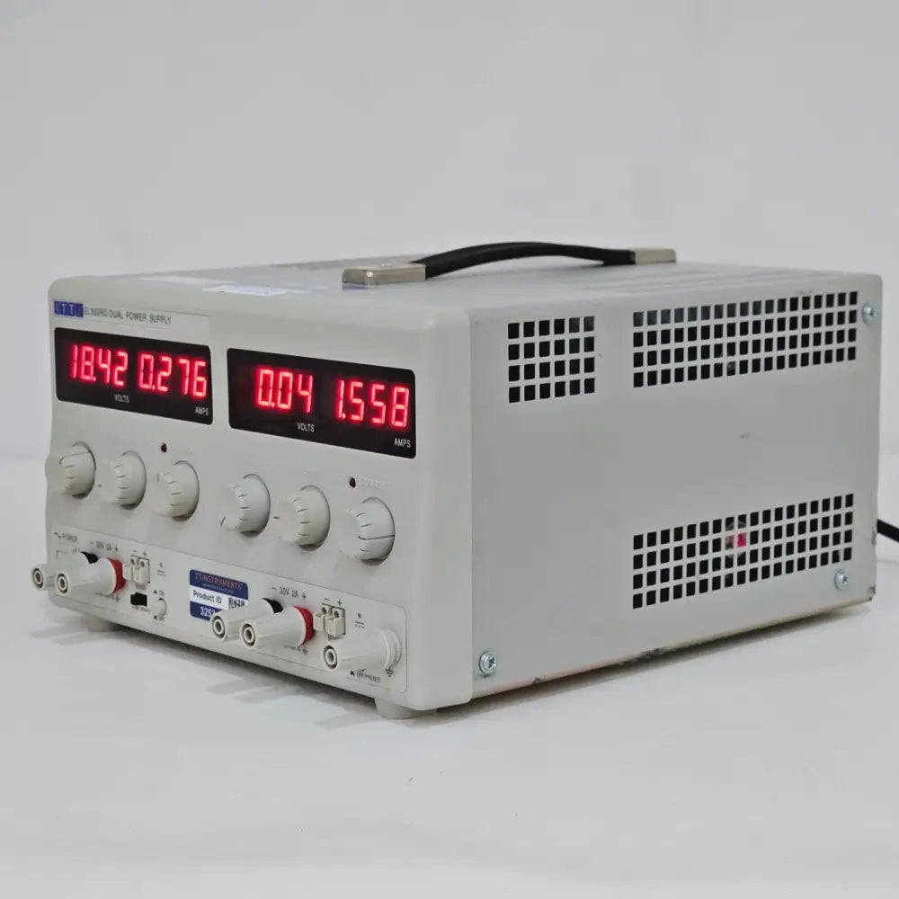 TTi EL302RD power supply front panel controls and output terminals close-up