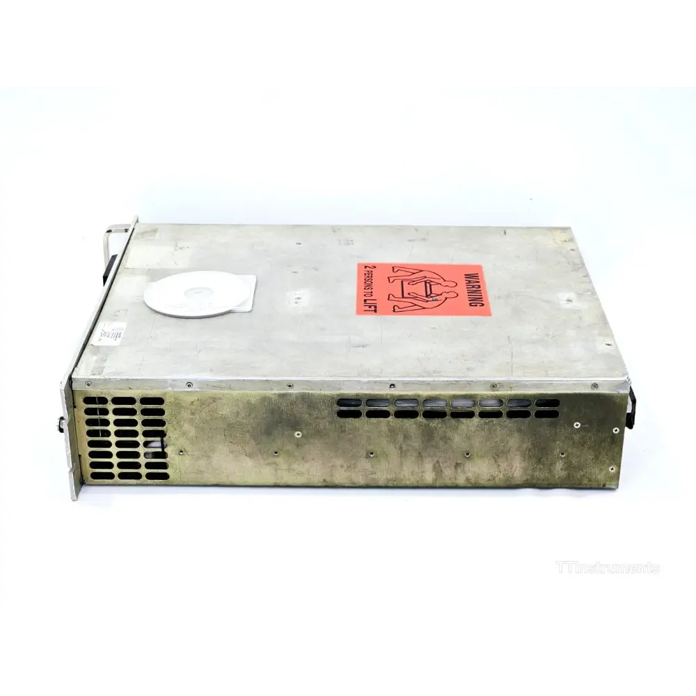 California Instruments 1501L rear panel showing output terminals and communication interfaces