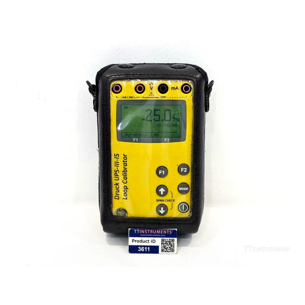 Druck UPS-III-IS intrinsically safe loop calibrator front view with graphic display