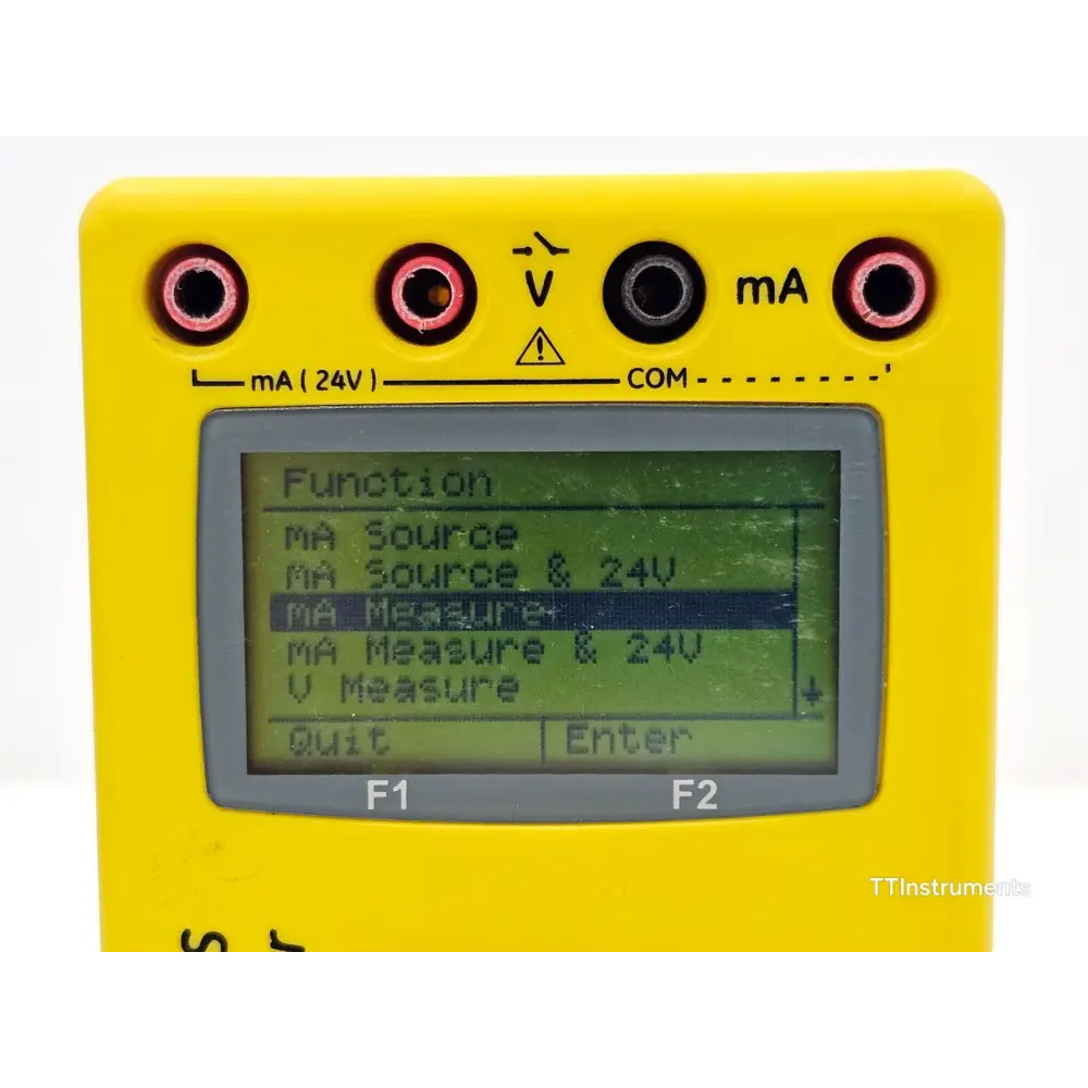 Druck UPS-III-IS calibrator screen displaying mA reading during power-on test