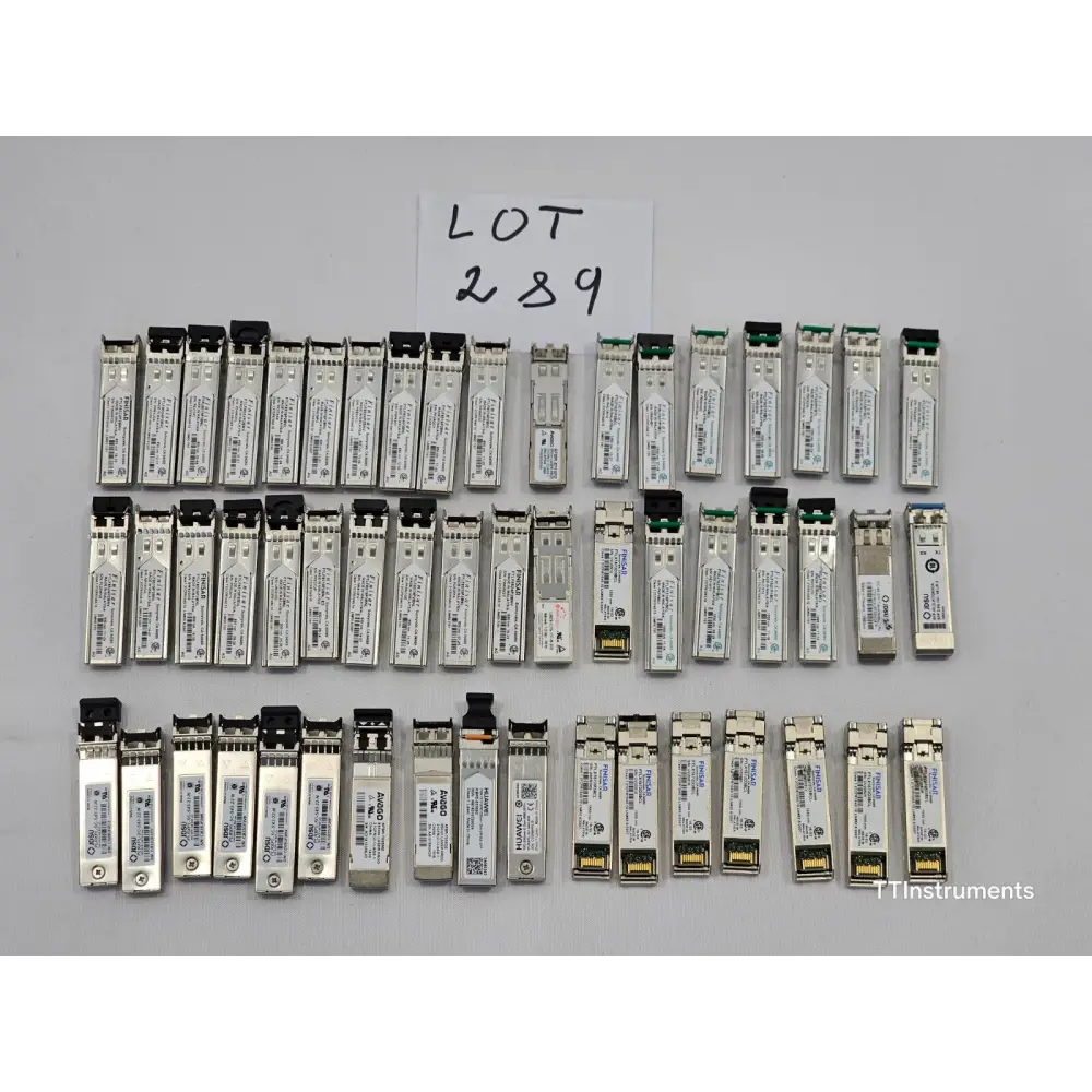 Mixed job lot of various JDSU optical transceiver modules sold untested for parts