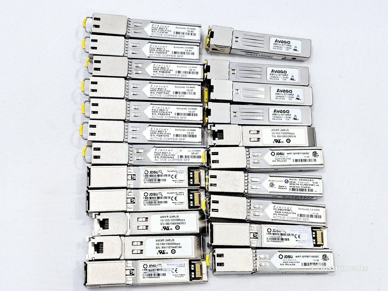 UNTESTED Job Lot of various Optical Transceivers Finisar Avago JDSU ...