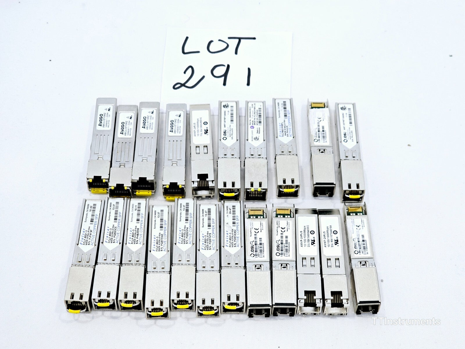 UNTESTED Job Lot of various Optical Transceivers Finisar Avago JDSU ...