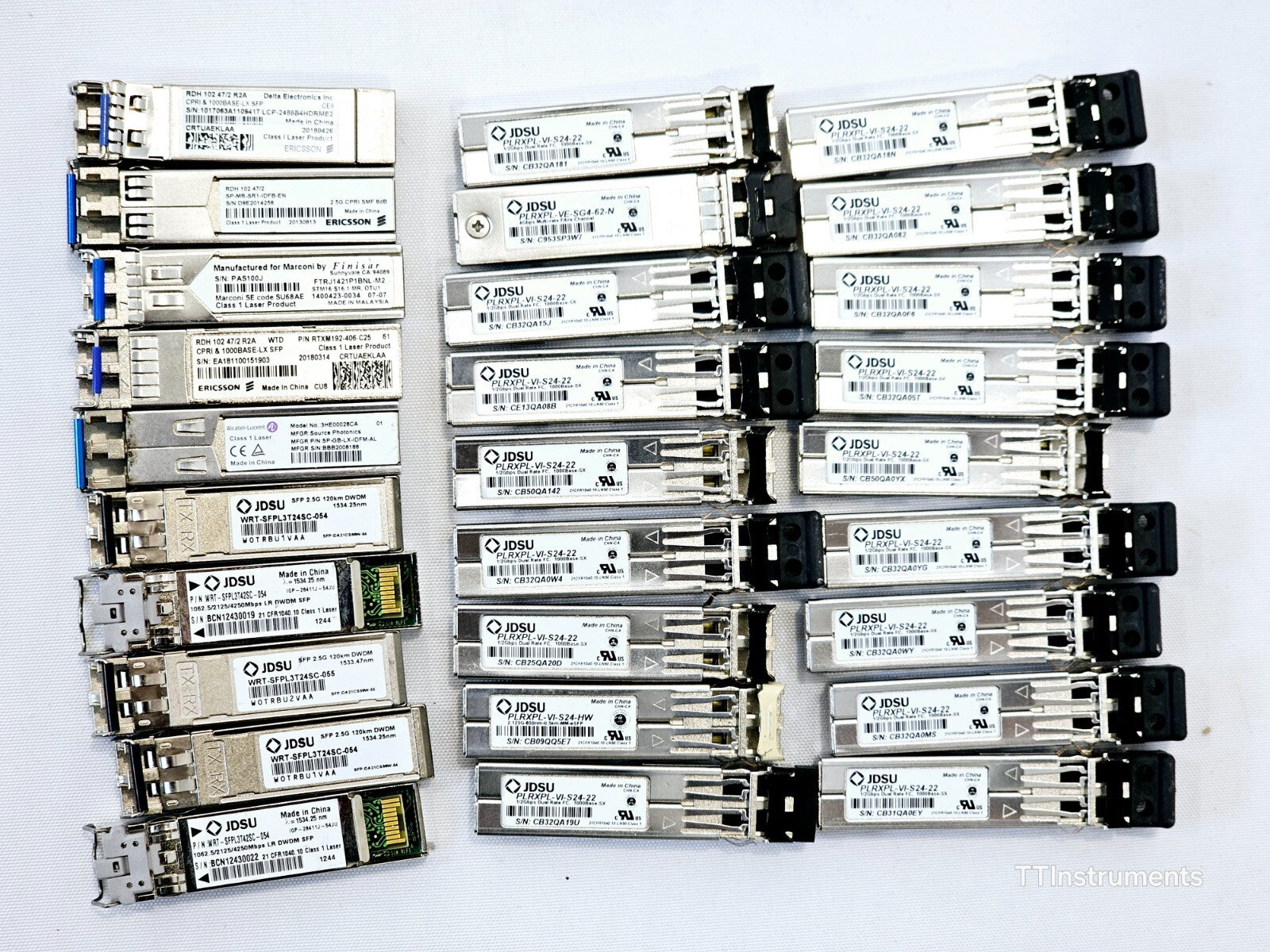 UNTESTED Job Lot of various Optical Transceivers JDSU ...