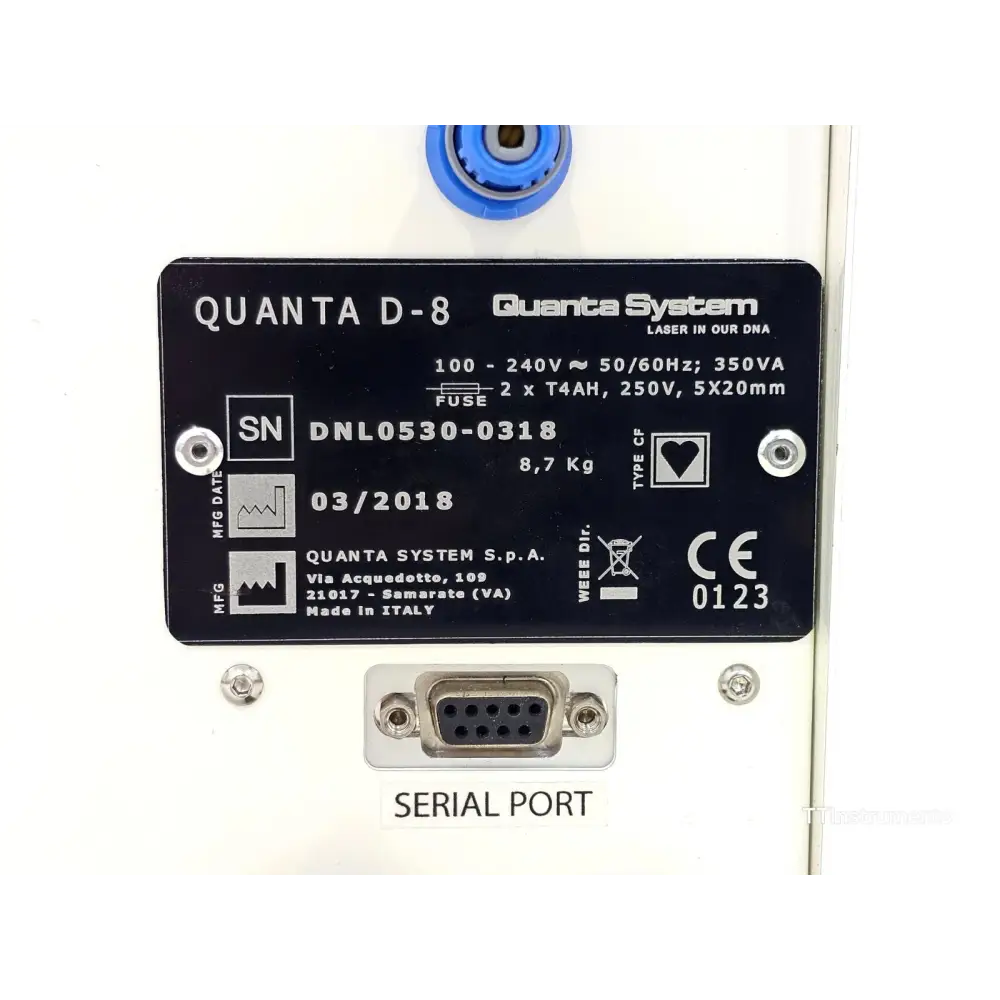Untested Quanta System Q1 D-8 Diode Laser with Pedal Foot Switch MFG 2018