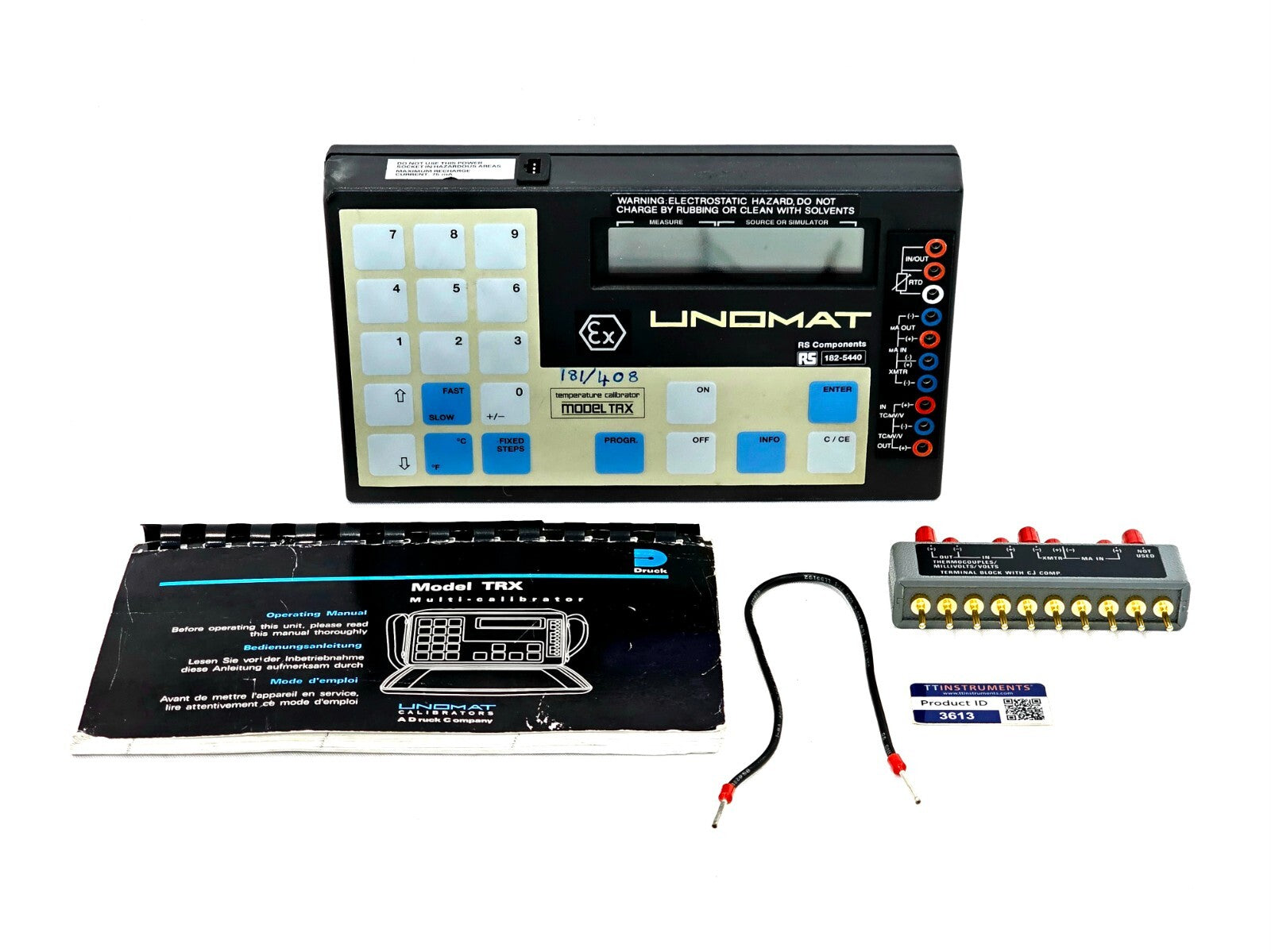 Untested UNOMAT TRX-IS Intrinsically Safe Multi-Function Calibrator RTD mA V T/C