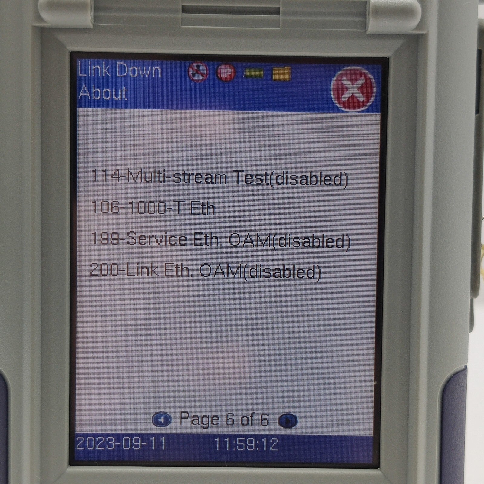 VeEX VePAL MX100e+ Metro Expert Mobile Backhaul & Carrier Ethernet Test RFC2544.