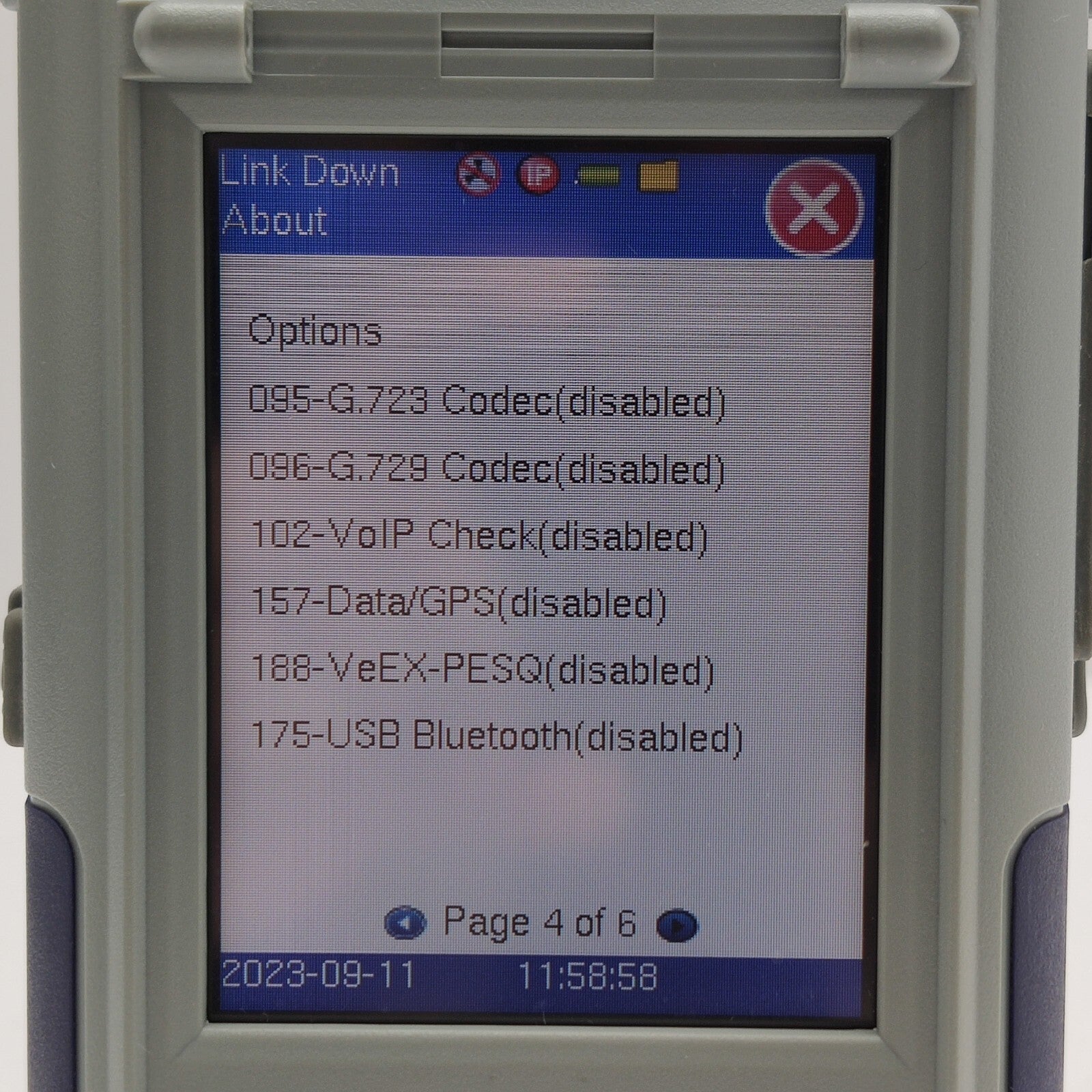 VeEX VePAL MX100e+ Metro Expert Mobile Backhaul & Carrier Ethernet Test RFC2544.