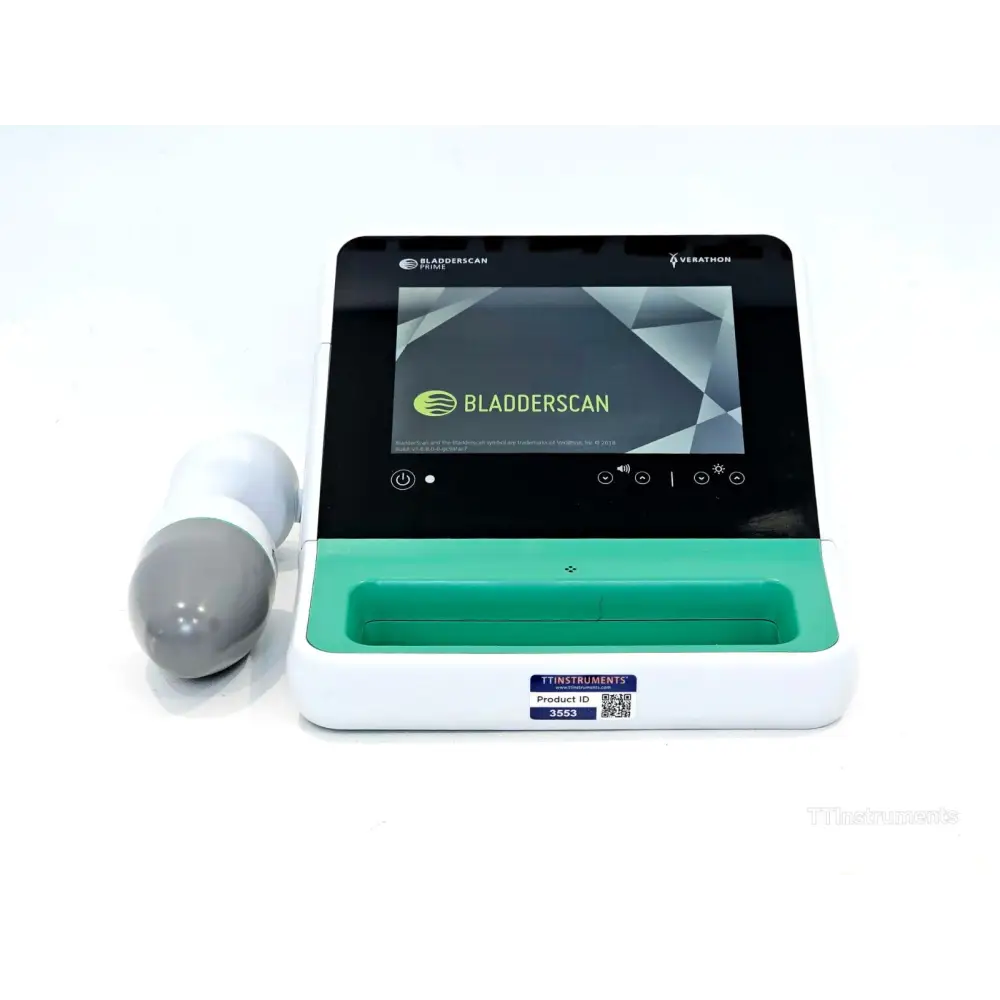 Verathon BladderScan PRIME 0570-0346 console and 0570-0347 probe — front view