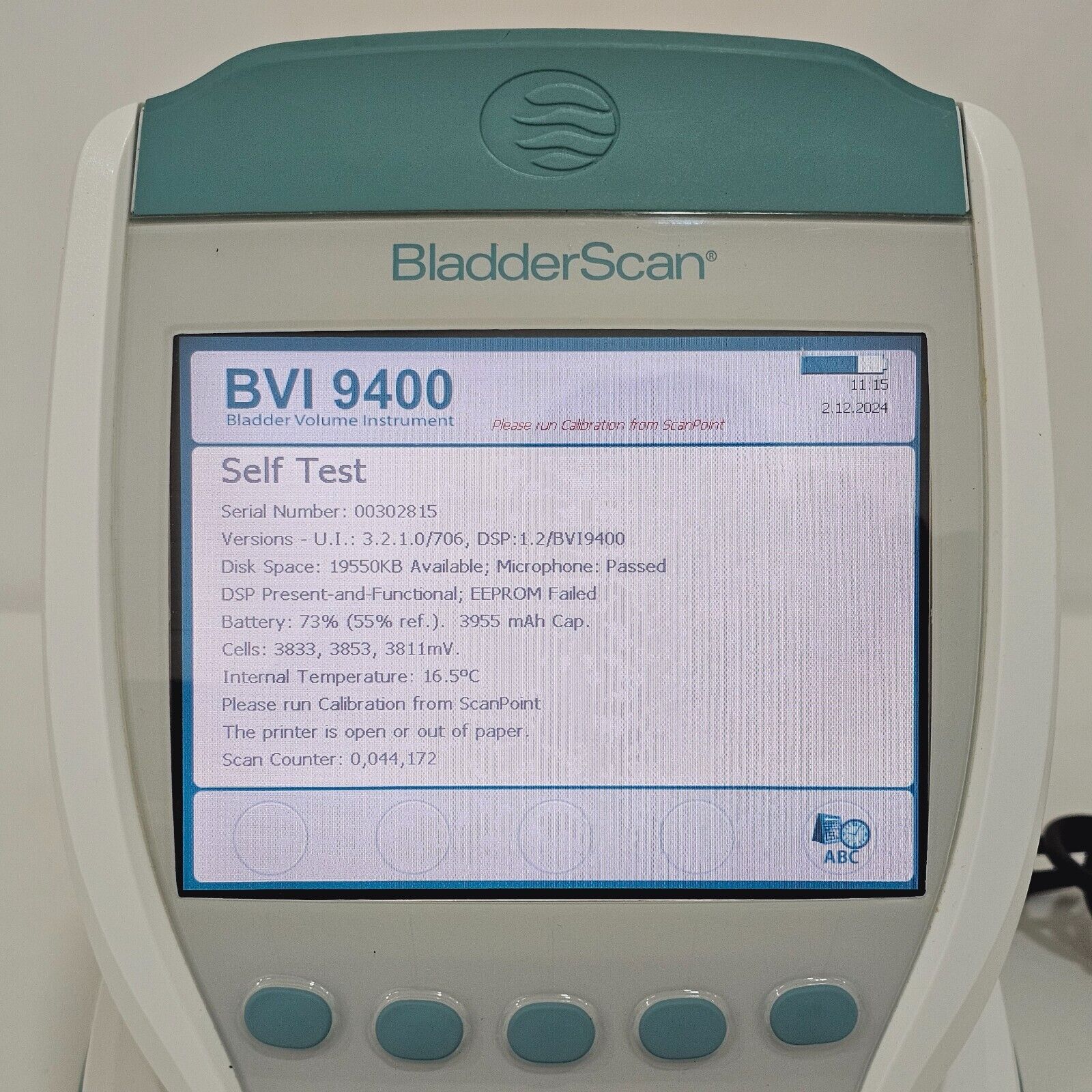 Verathon BVI 9400 BladderScan 0570-0190 with Charger & 2 Batteries