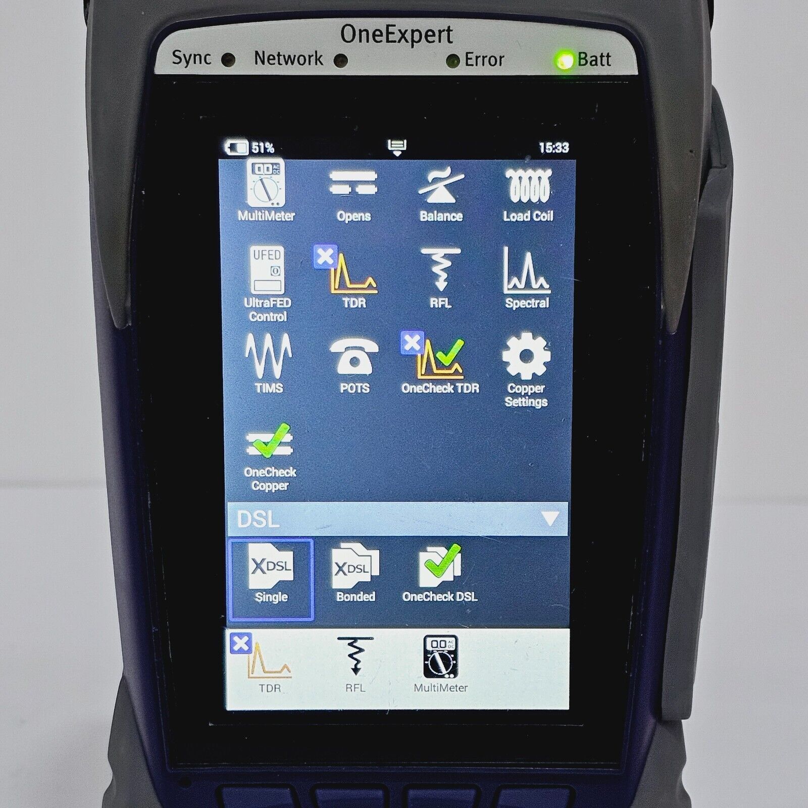Viavi Calibrated OneExpert ONX-580 DSL Bonded IP Video Mobile RFL VoIP HPNA + Op