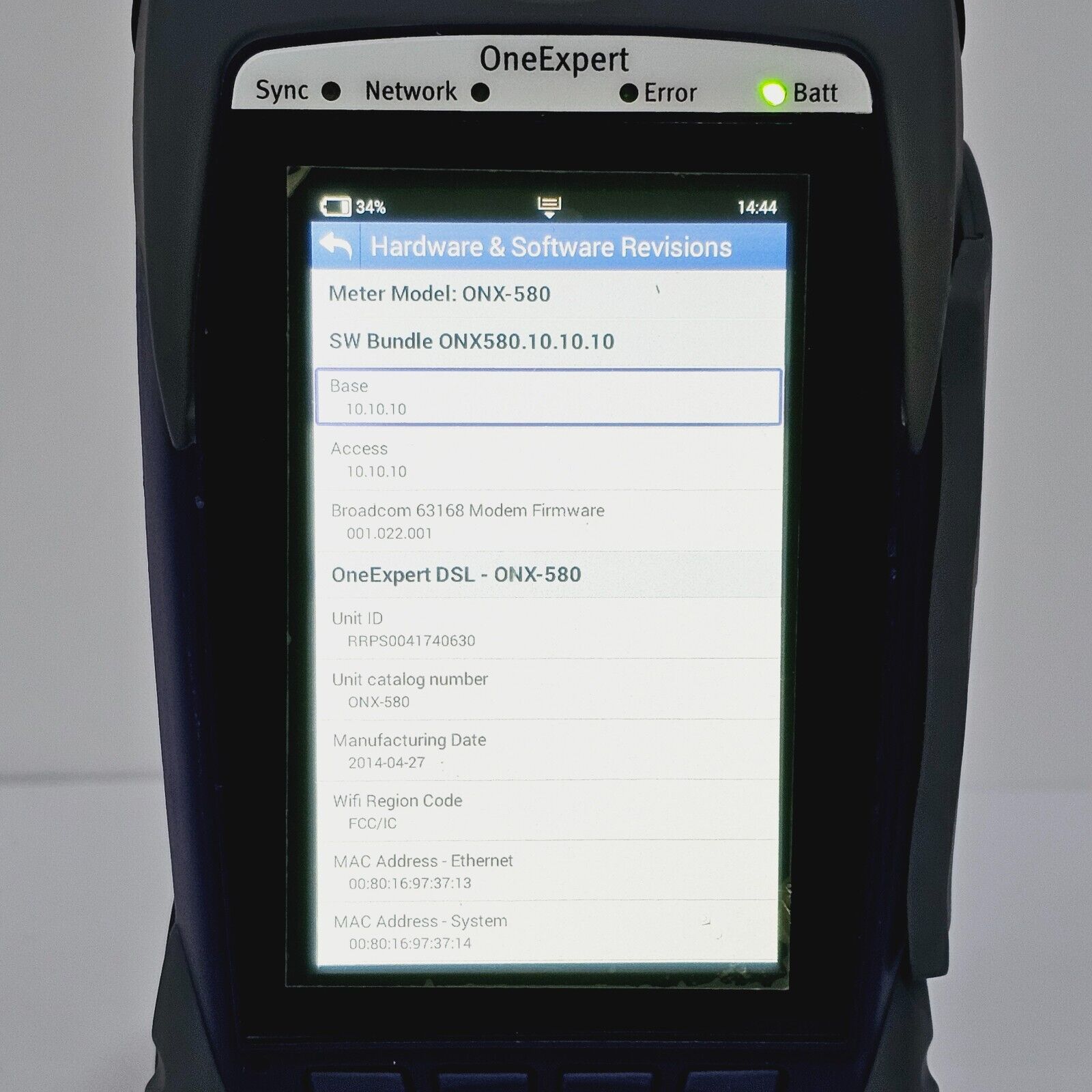 Viavi Calibrated OneExpert ONX-580 DSL Bonded IP Video Mobile RFL VoIP HPNA True
