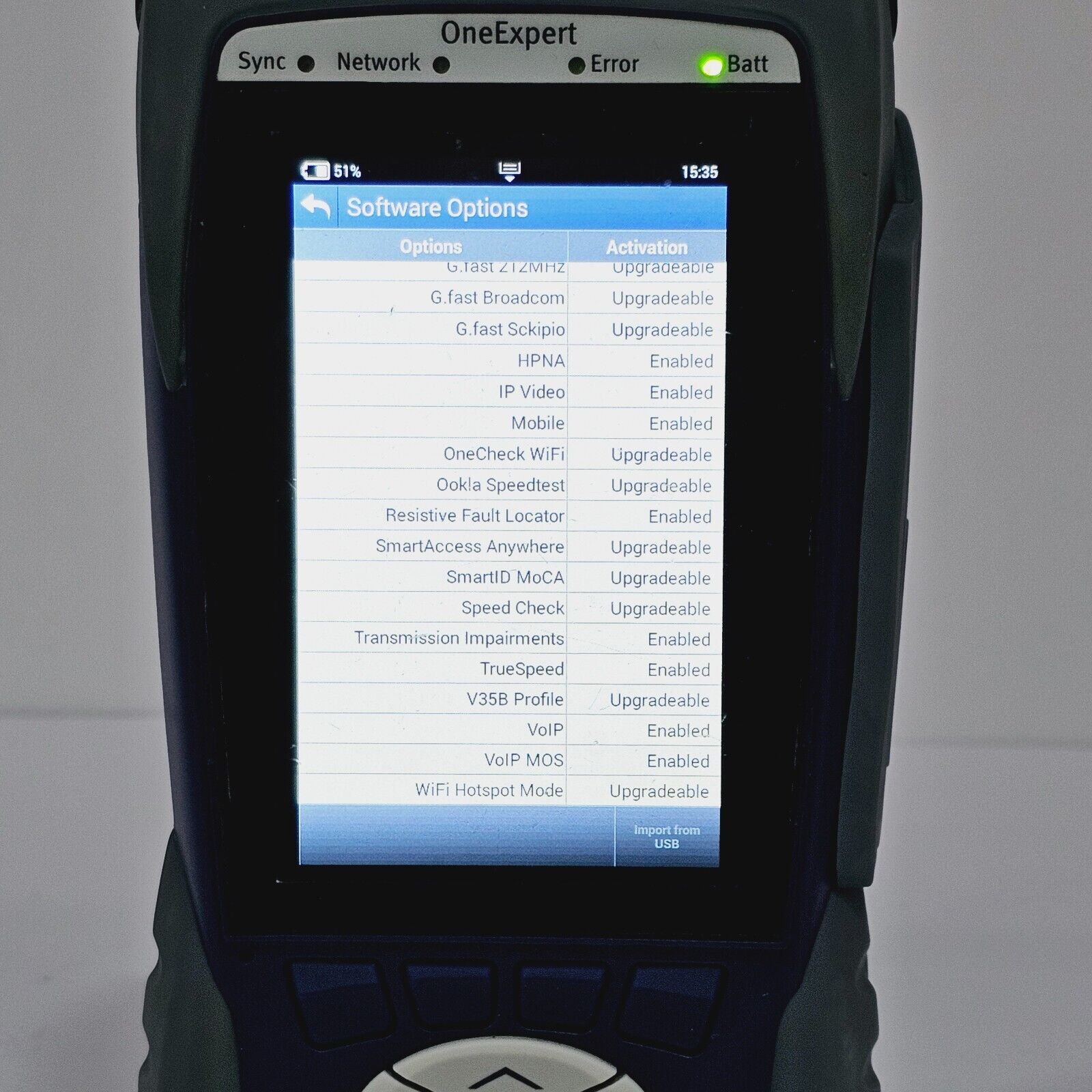 Viavi Calibrated OneExpert ONX-580 DSL Bonded IP Video Mobile RFL VoIP HPNA + Op