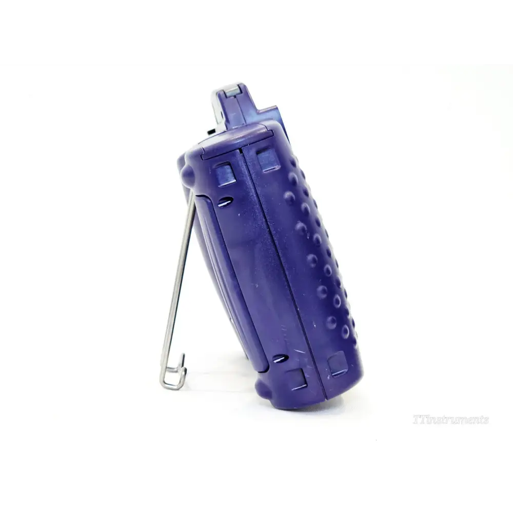JDSU HP2-60-P4 left-side view showing rubberised grip texture and integrated kickstand in purple housing