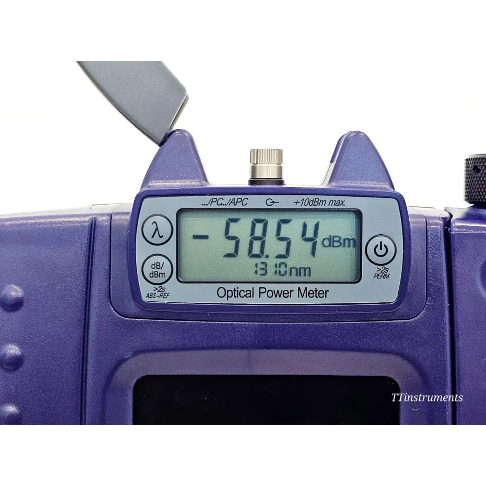 HP2-60-P4 Power Meter specification sheet showing display range, wavelengths, linearity and detector details