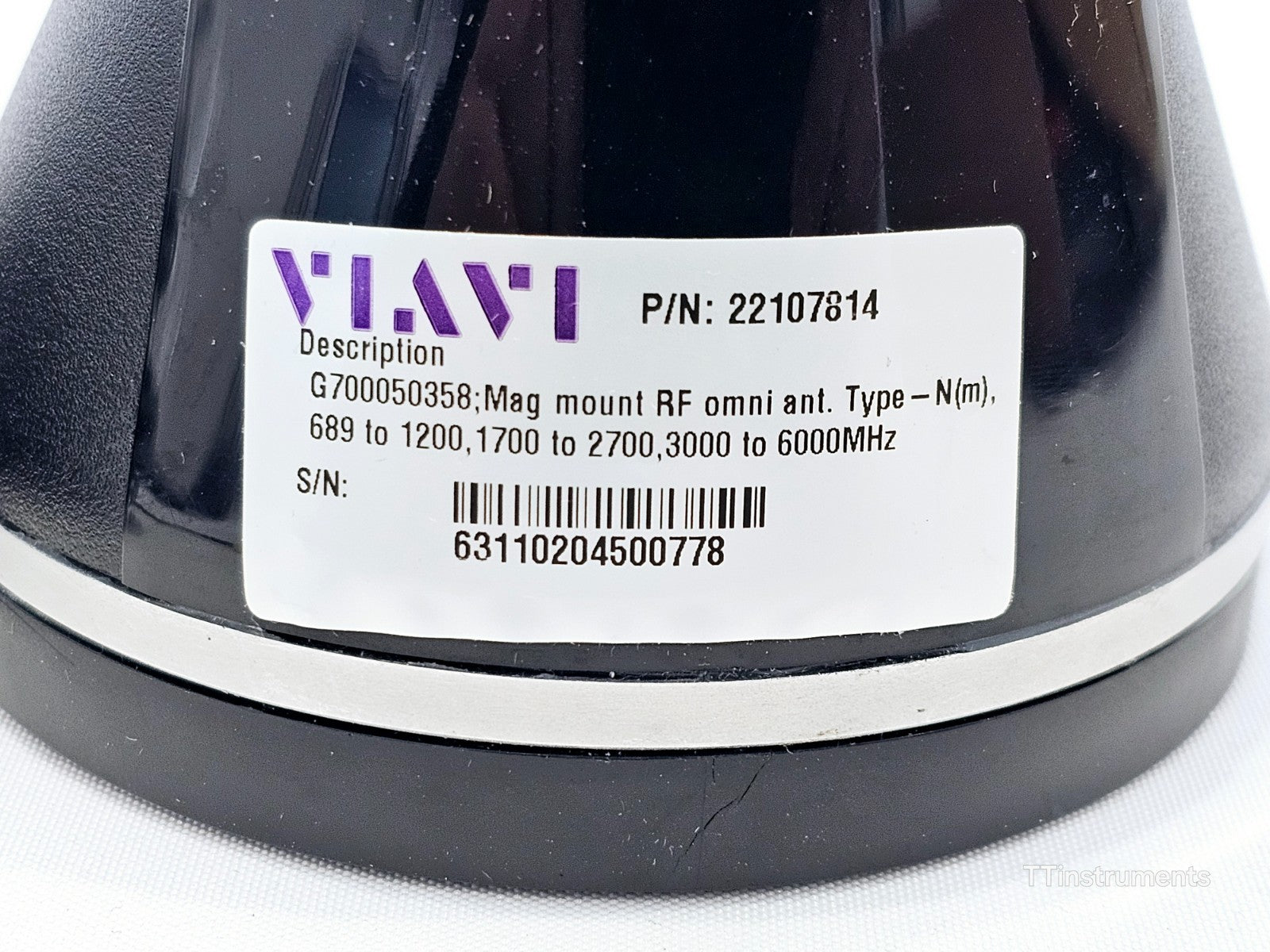 Viavi G700050358 Magnet Mount RF Omni Antenna, Type N(m) Plug, 694 to 6000 MHz