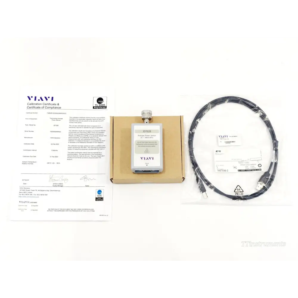 VIAVI JD732B Average Power Sensor with VIAVI calibration certificate, USB cable and original retail box
