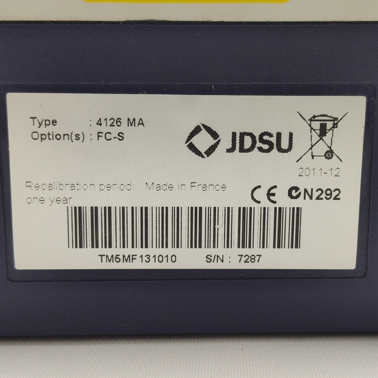 Viavi JDSU 4126 MA SM OTDR 1310/1550 nm 40/38 dB APC FC-S Metro Access FTTH