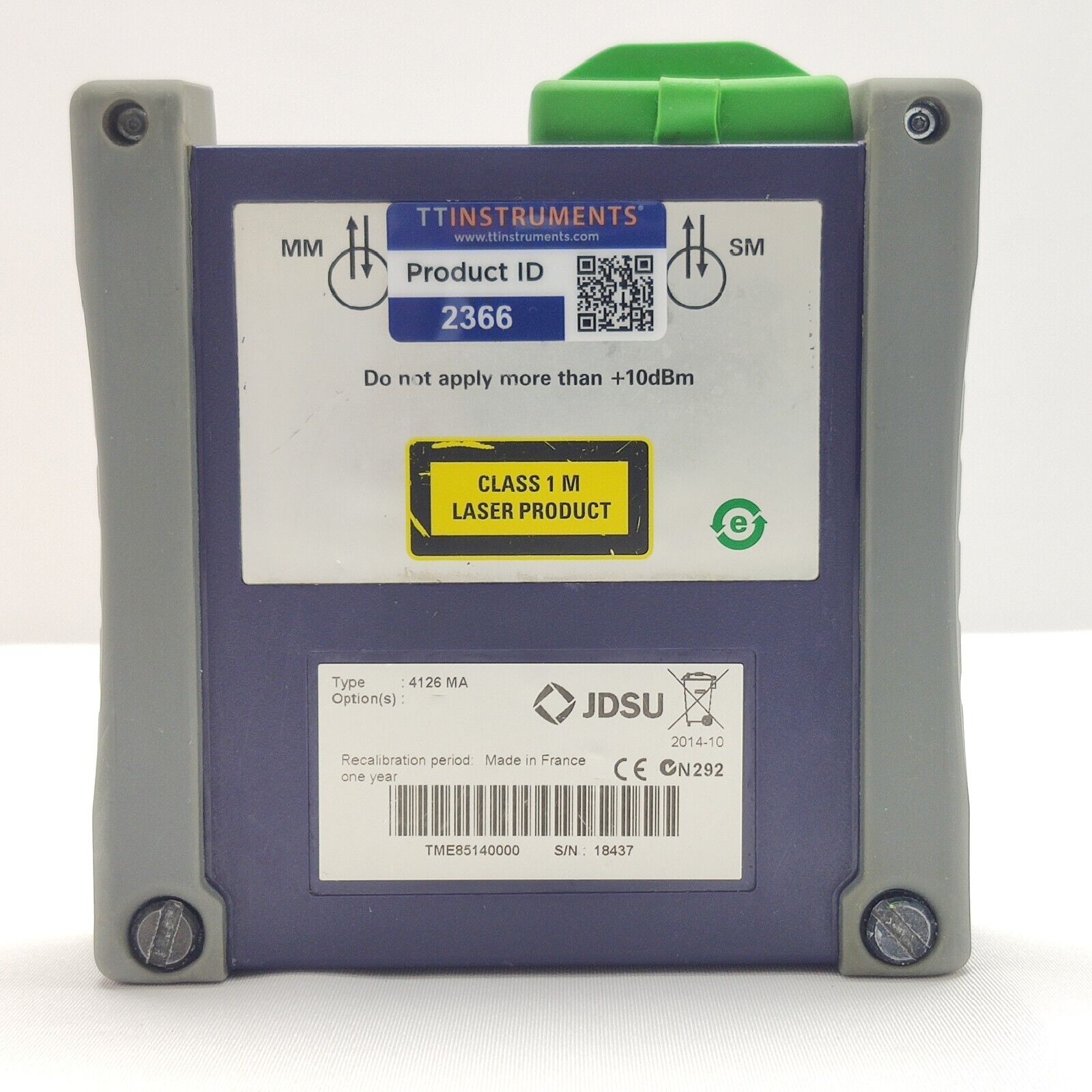 Viavi JDSU 4126 MA SM OTDR 1310/1550 nm 40/38 dB APC Metro Access FTTH