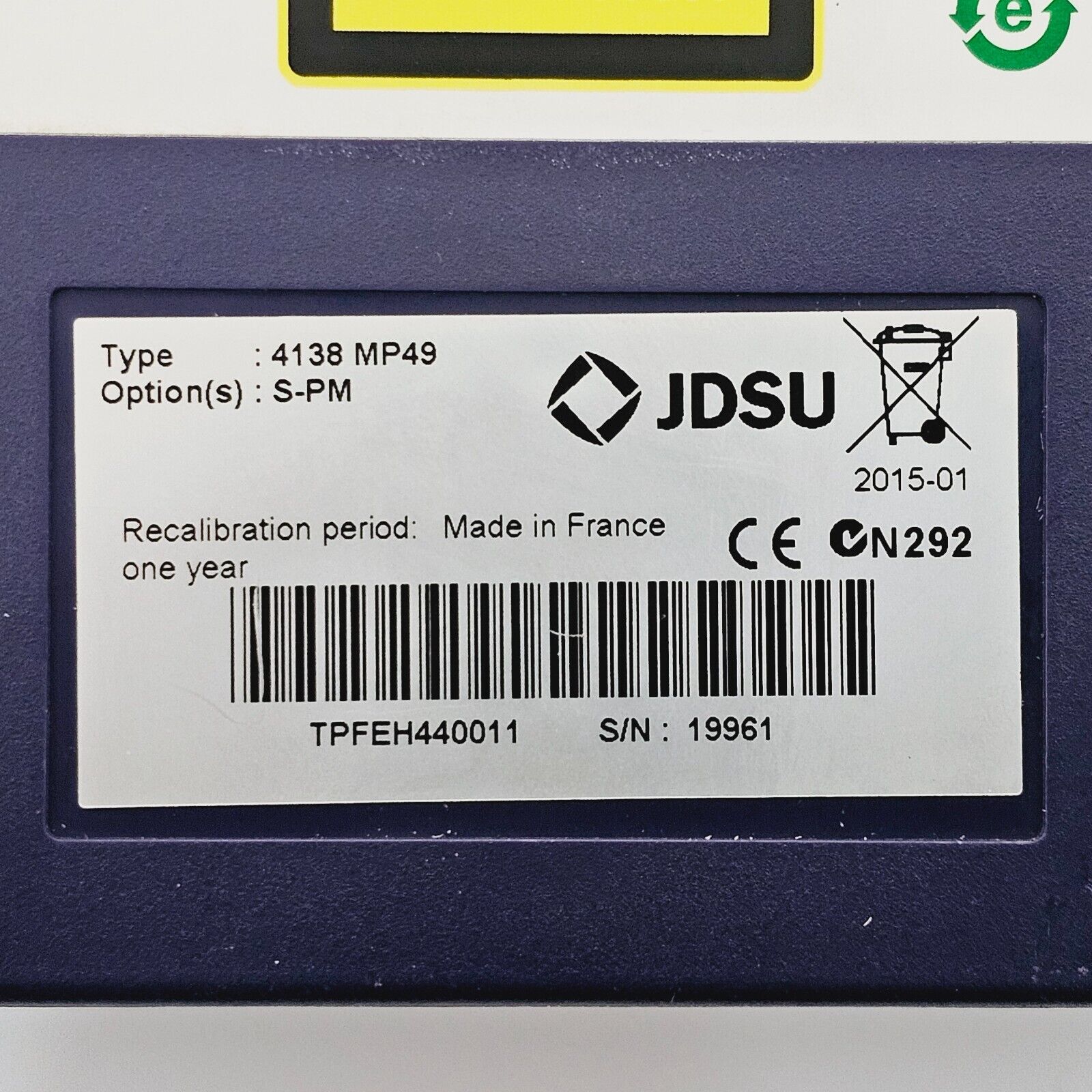 Viavi JDSU 4138 MP49 1310/1490/1550 nm OTDR 43/41/41 dB Metro PON APC