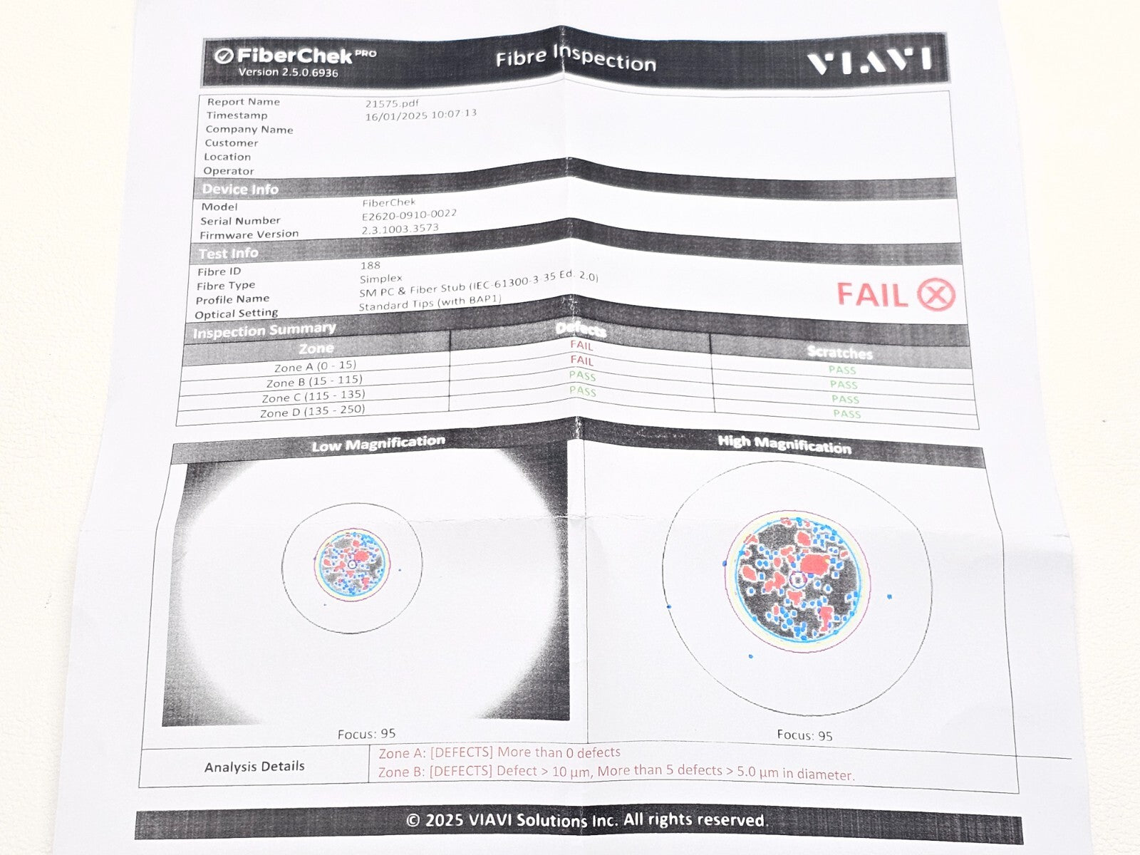 Viavi JDSU 4138 MP49 1310/1490/1550 nm OTDR Module 43/41/41 dB Metro PON MP