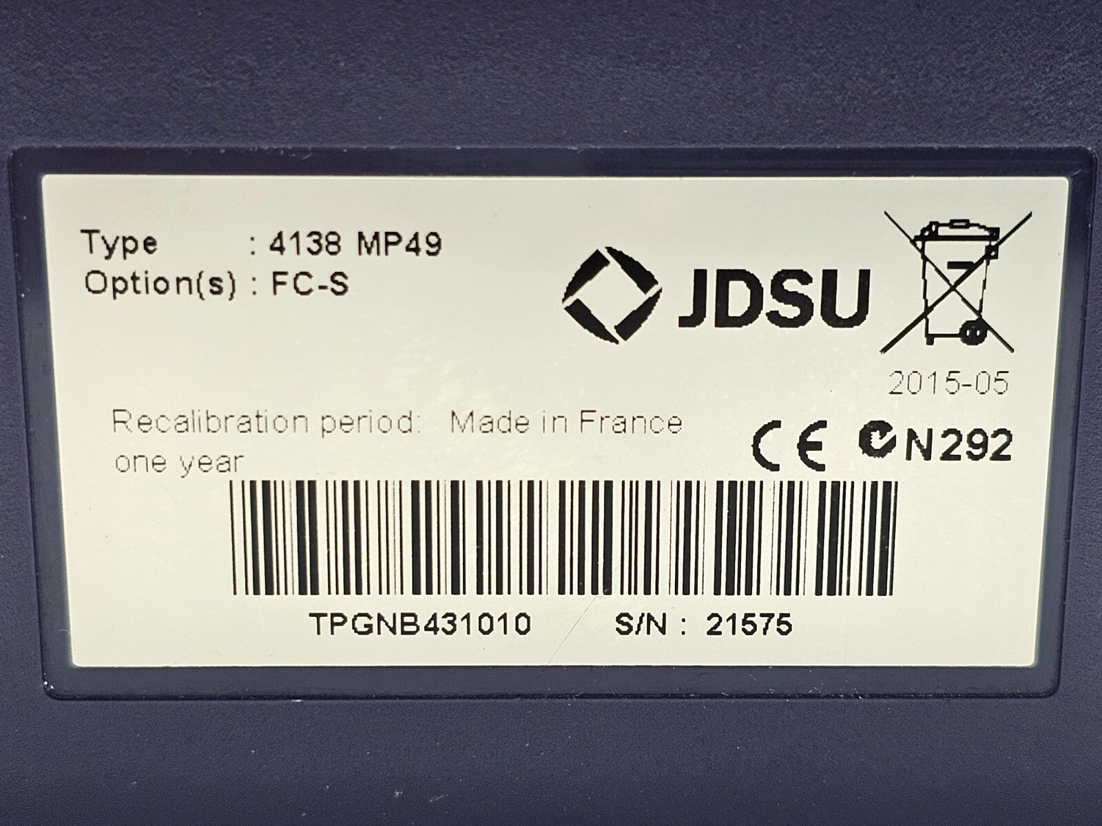 Viavi JDSU 4138 MP49 1310/1490/1550 nm OTDR Module 43/41/41 dB Metro PON MP