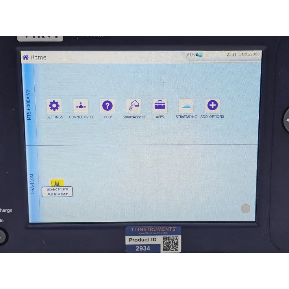 Power adapter included with Viavi 6000A V2 mainframe