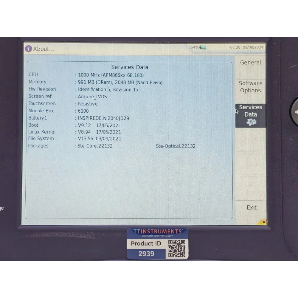 Viavi JDSU 6000A V2 overall used condition view showing cosmetic details