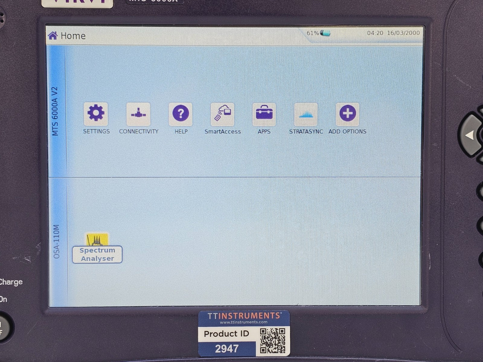 Viavi JDSU 6000A V2 + OSA-110M 1250 - 1650 nm OSA Optical Spectrum Analyzer