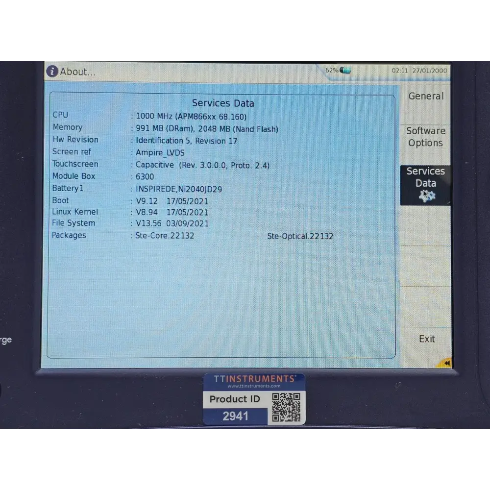 Power adapter included with Viavi JDSU 6000A V2 optical spectrum analyzer
