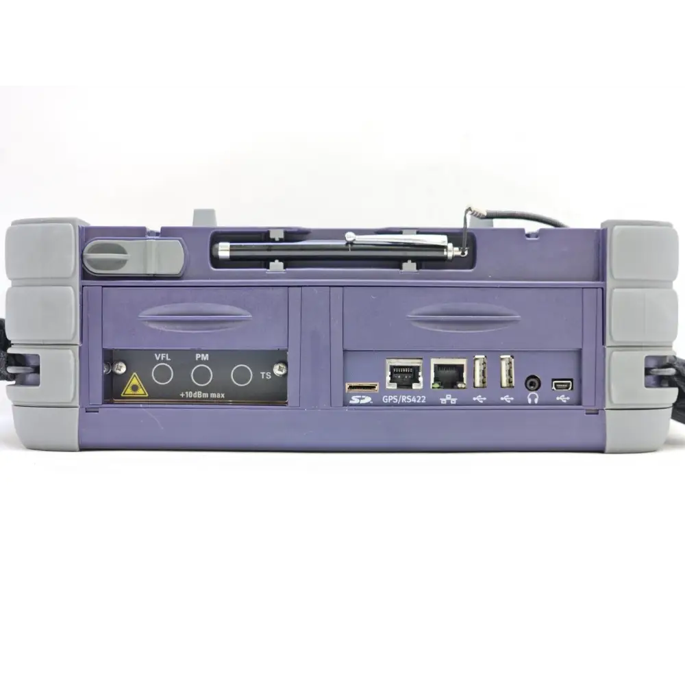 Viavi 6000A V2 side profile showing 6300 module carrier and battery