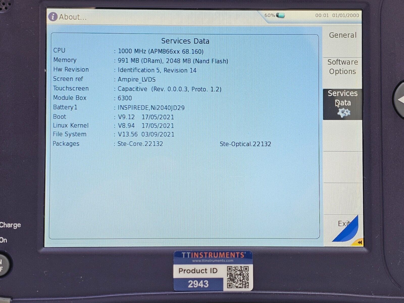 Viavi JDSU 6000A V2 + OSA-110M 1250 - 1650 nm OSA Optical Spectrum Analyzer 4