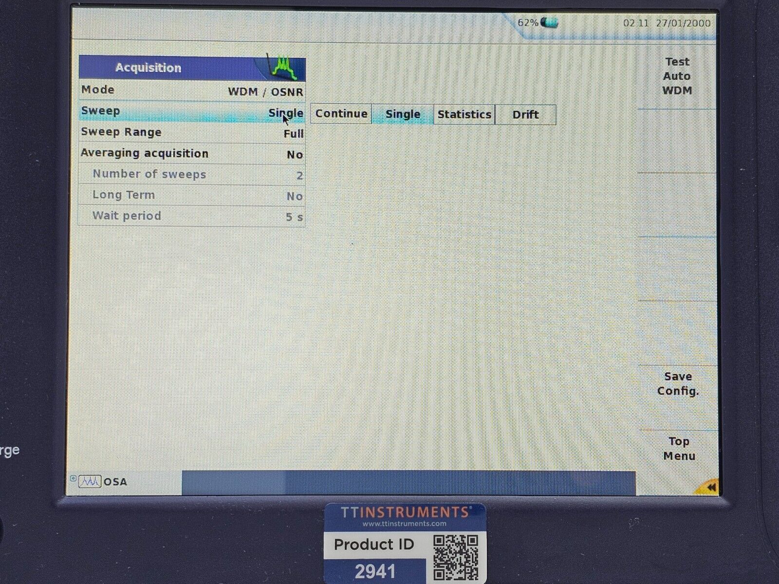 Viavi JDSU 6000A V2 + OSA-110M 1250 - 1650 nm OSA Optical Spectrum Analyzer 2