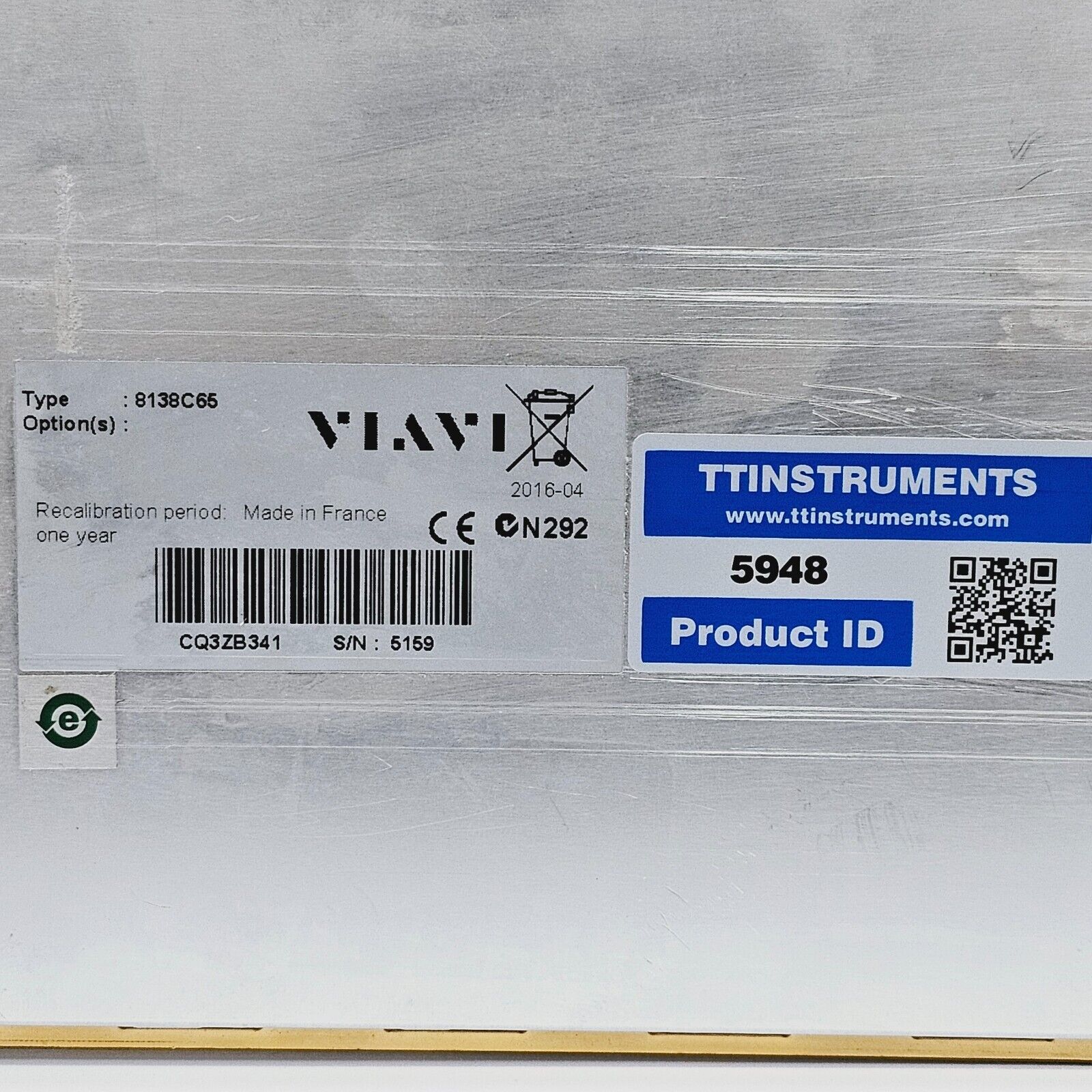 Viavi JDSU 8138C65 1310/1550/F1650 nm SM 45 dB OTDR Module E8138C-65 SC-APC VLR