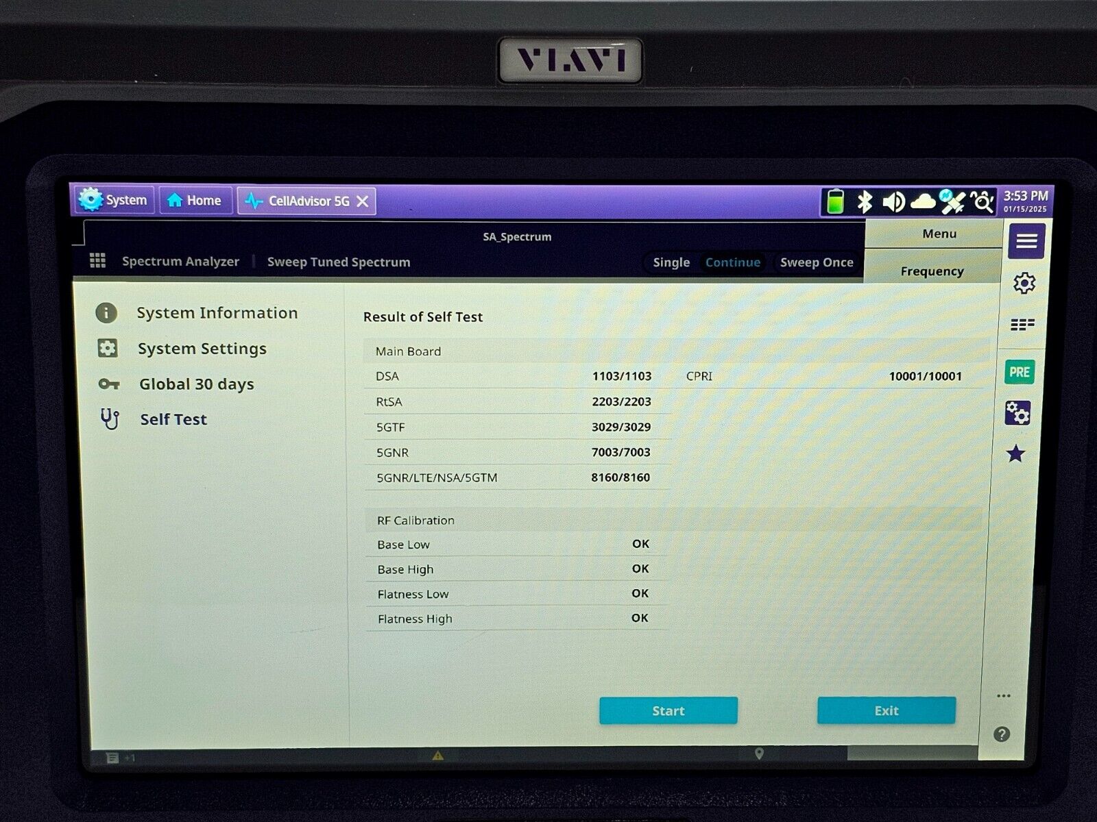 Viavi JDSU CA5000 CellAdvisor 5G Option F001 5G NR FR1 - 6 GHz