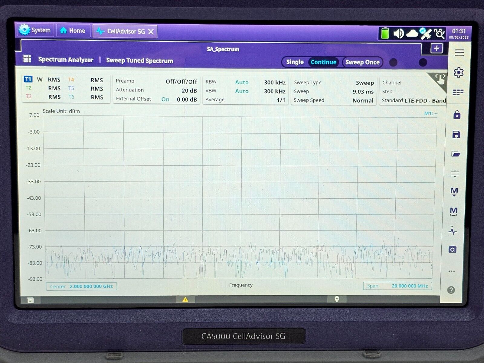 Viavi JDSU CA5000 CellAdvisor 5G Option F002 5G NR FR1 - 6 GHz & FR2 - 40 GHz