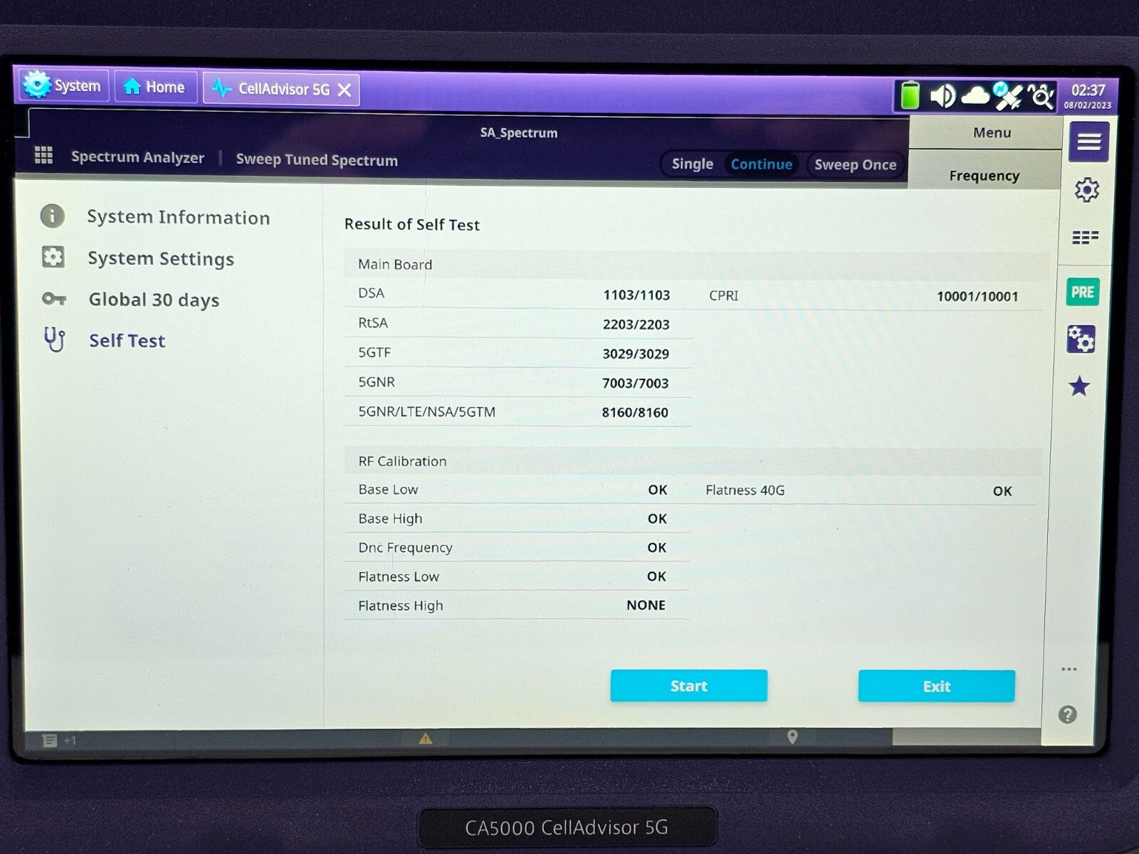Viavi JDSU CA5000 CellAdvisor 5G Option F002 5G NR FR1 - 6 GHz & FR2 - 40 GHz