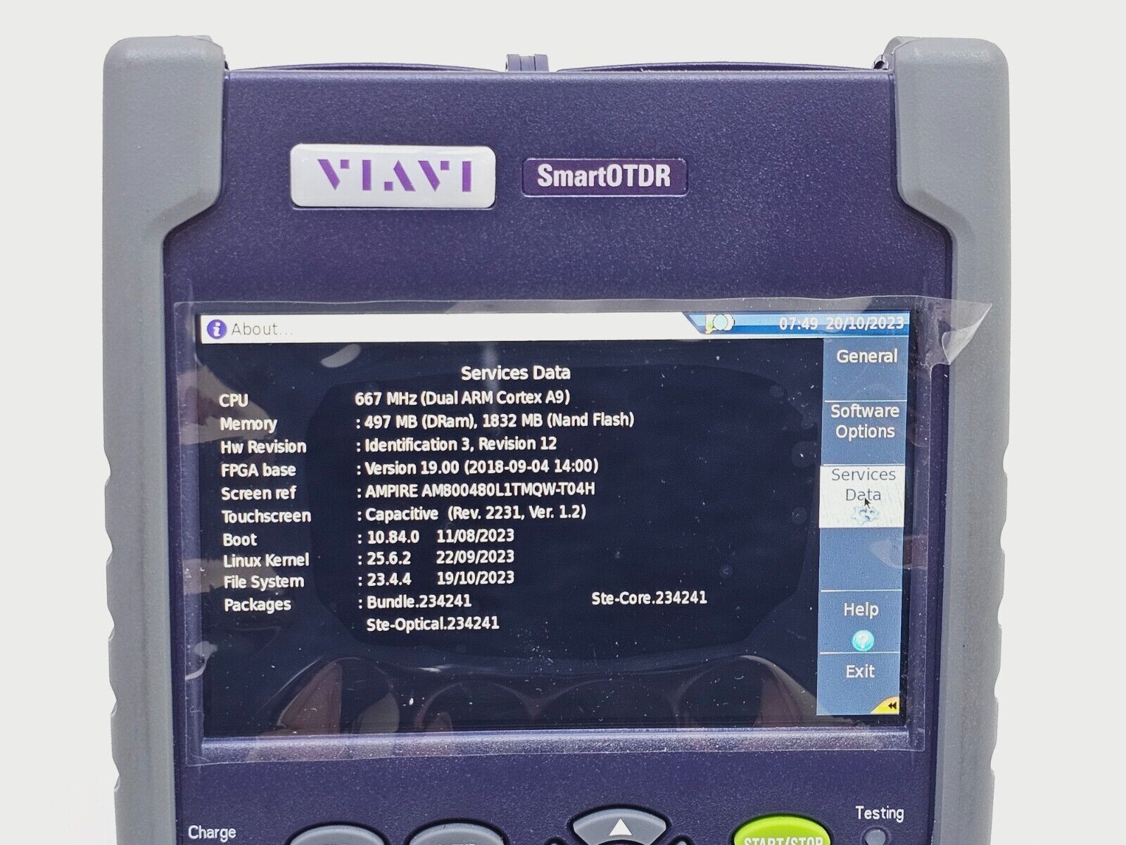 Viavi JDSU E100AS SmartOTDR 1550 nm 35 dB SM Metro Access OTDR VFL APC SC Source