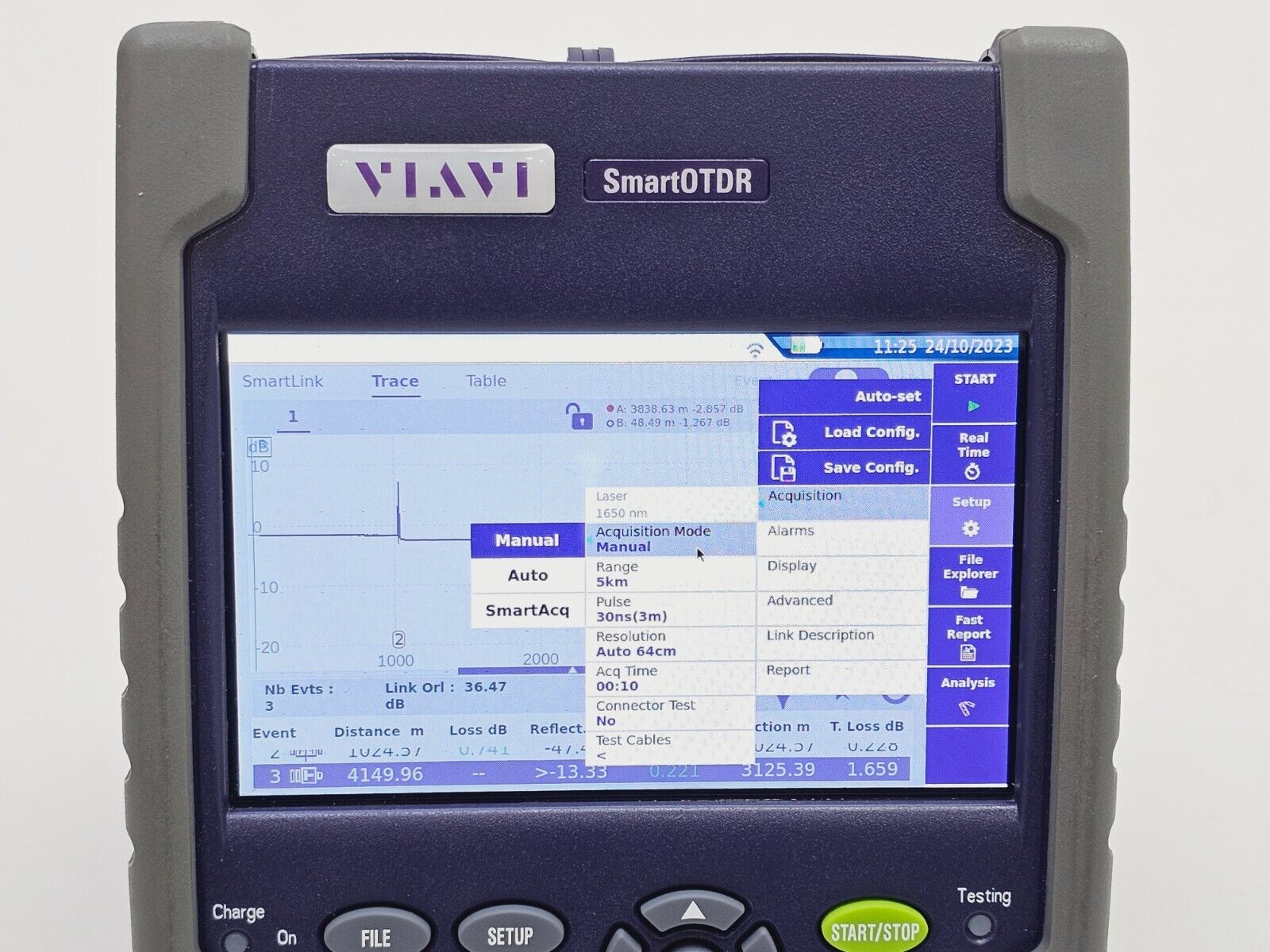 Viavi JDSU E118FA65PPM-APC SmartOTDR Filtered 1650 nm 32 dB SM OTDR with PON PM