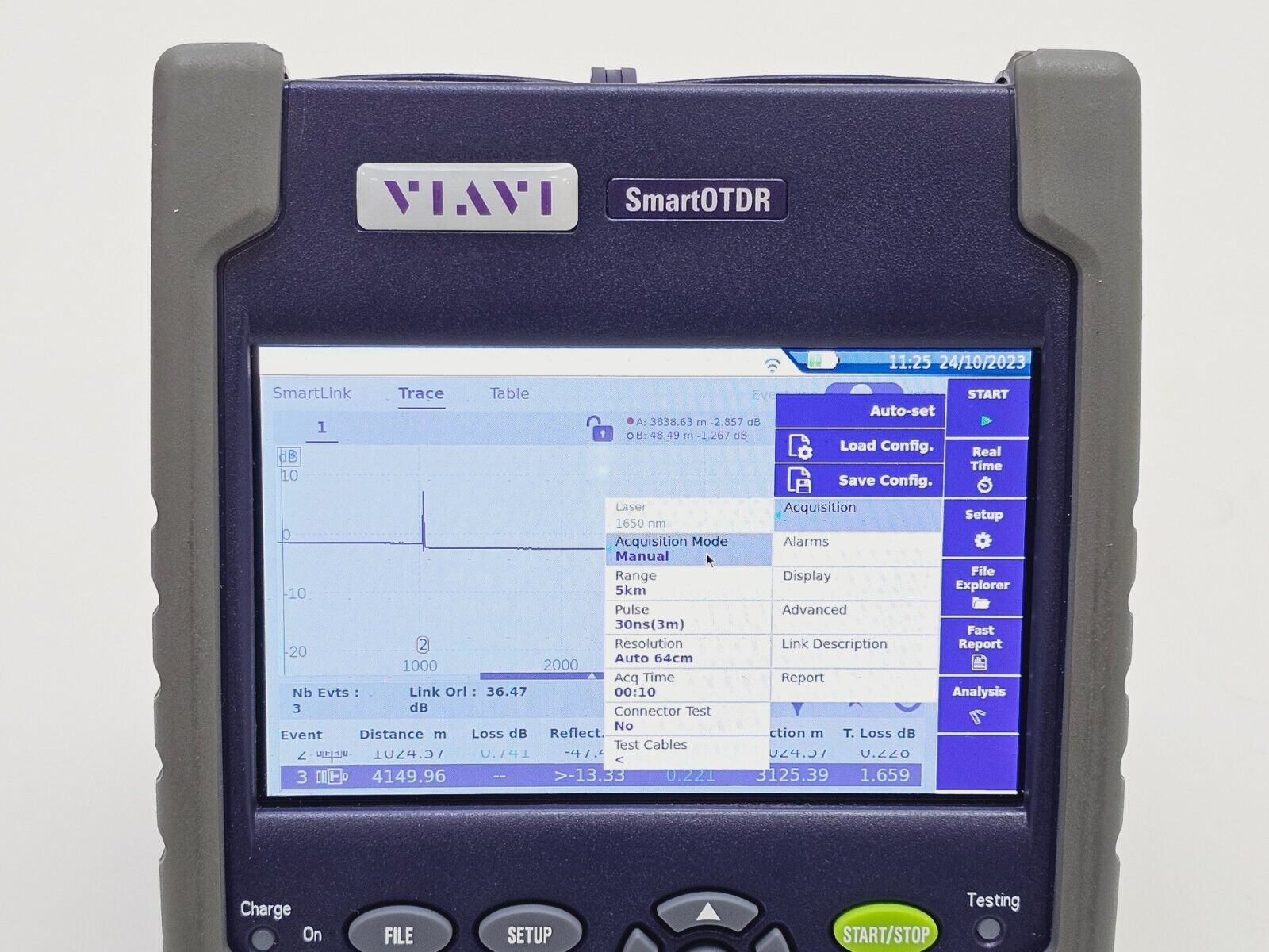 Viavi JDSU E118FA65PPM-APC SmartOTDR Filtered 1650 nm 32 dB SM OTDR with PON PM