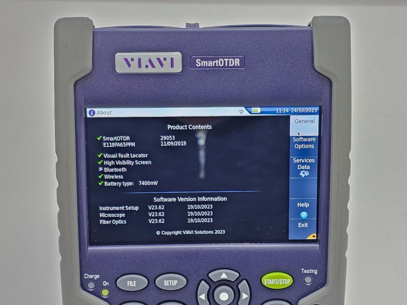 Viavi JDSU E118FA65PPM-APC SmartOTDR Filtered 1650 nm 32 dB SM OTDR with PON PM