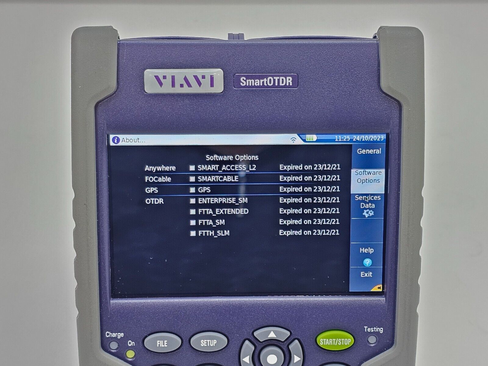 Viavi JDSU E118FA65PPM-APC SmartOTDR Filtered 1650 nm 32 dB SM OTDR with PON PM