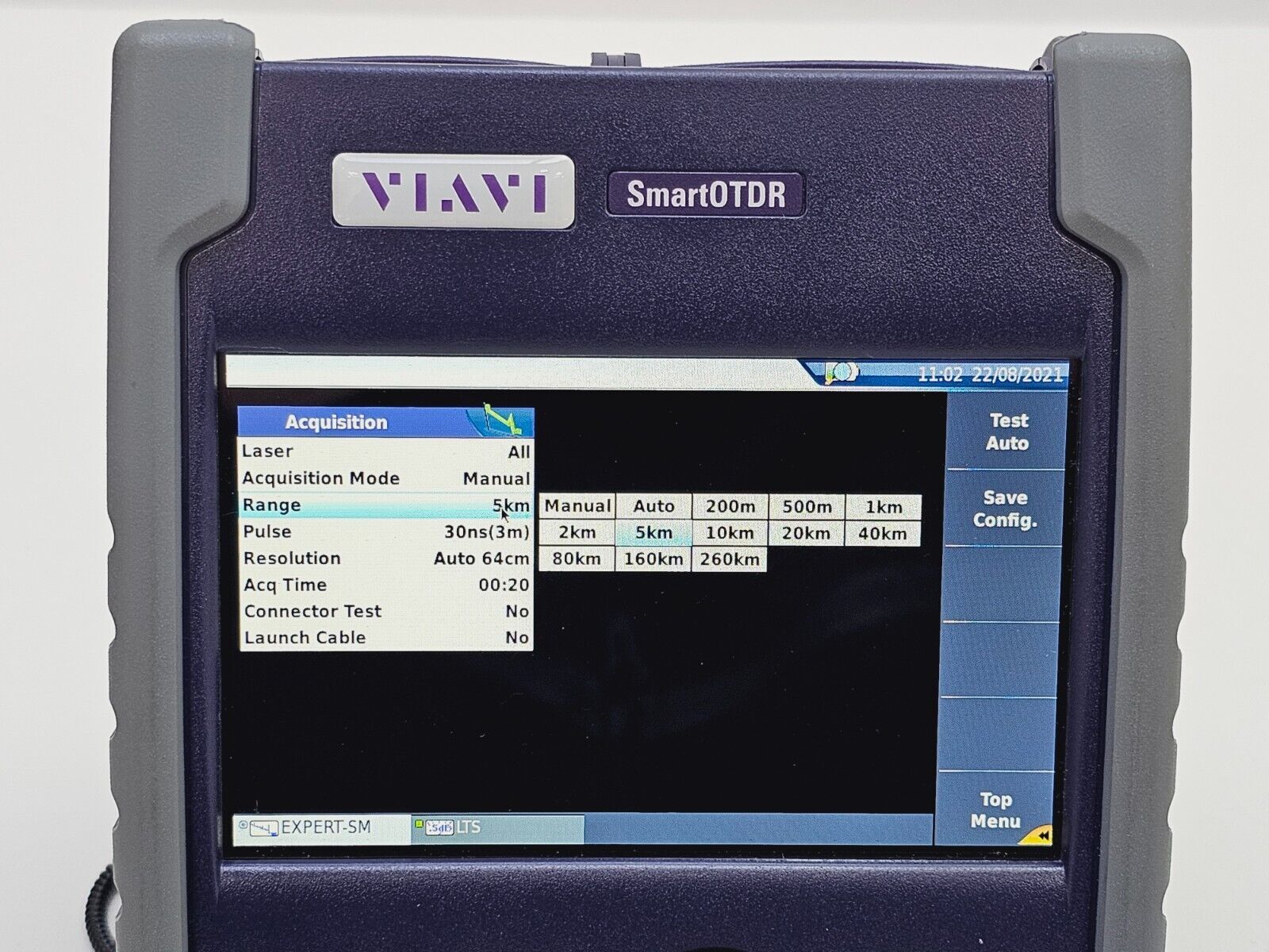 Viavi JDSU E126A SmartOTDR 1310/1550 nm 37/35 dB SM Metro Access OTDR VFL APC SC