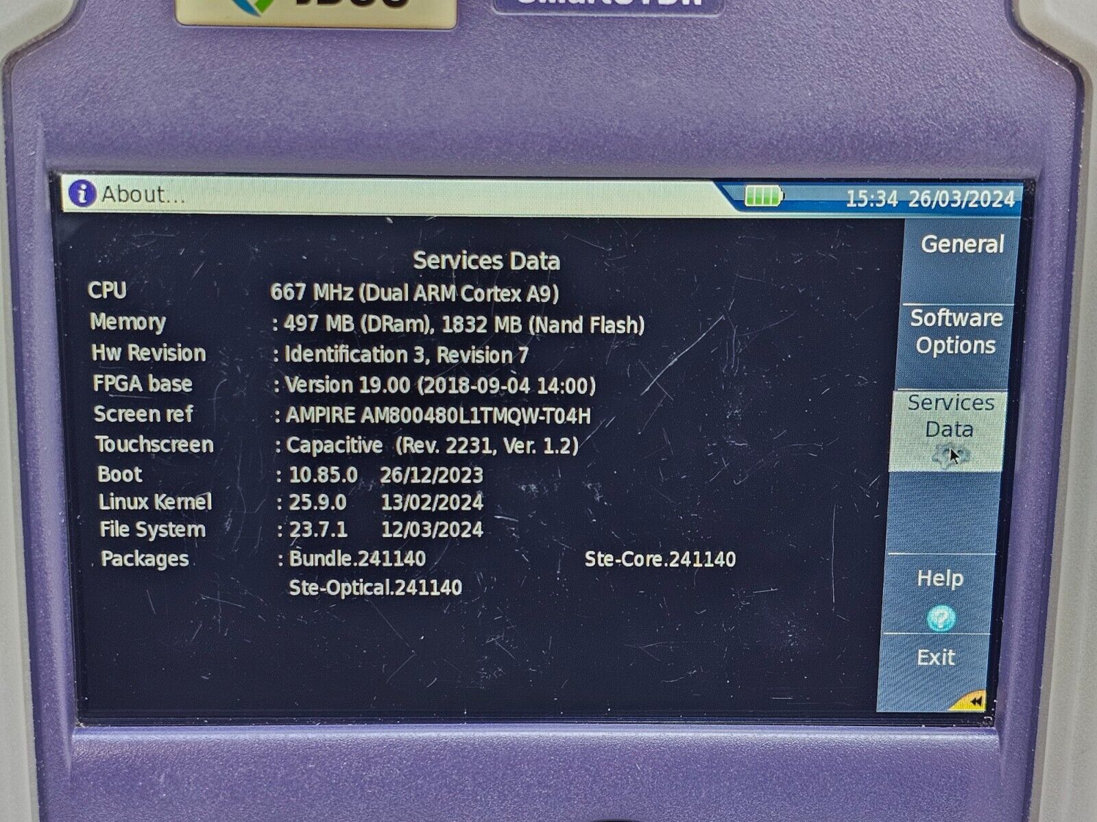 Viavi JDSU E126A SmartOTDR 1310/1550 nm 37/35 dB SM Metro Access OTDR APC-SC