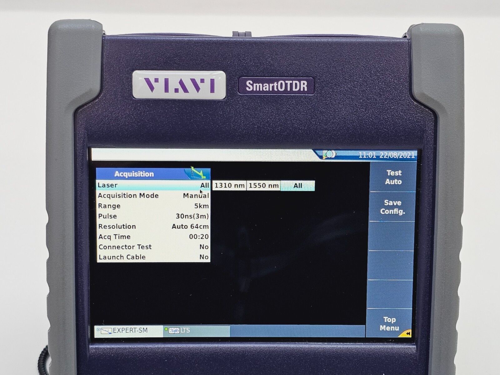 Viavi JDSU E126A SmartOTDR 1310/1550 nm 37/35 dB SM Metro Access OTDR VFL APC SC