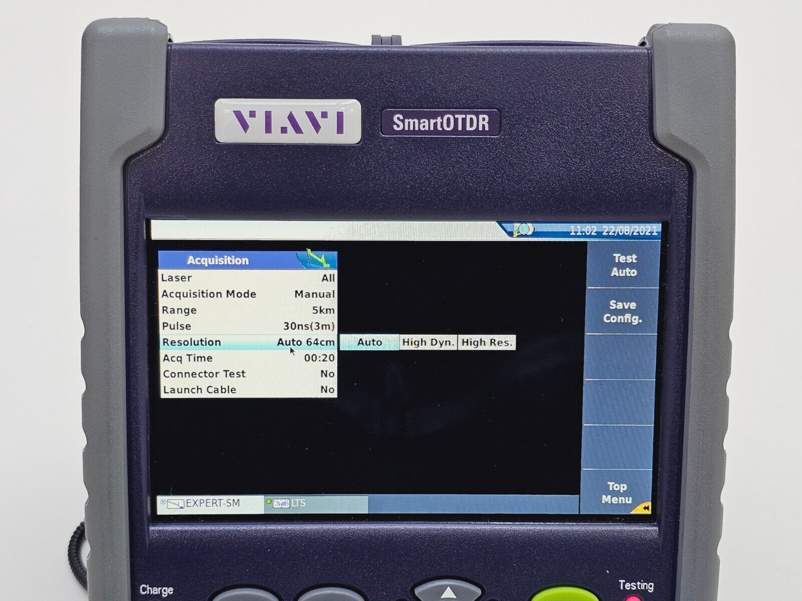 Viavi JDSU E126A SmartOTDR 1310/1550 nm 37/35 dB SM Metro Access OTDR VFL APC SC