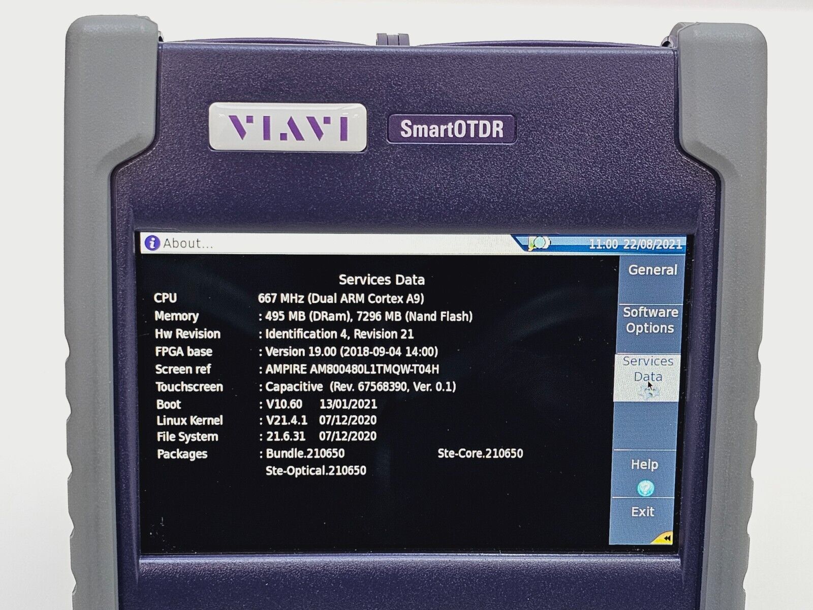 Viavi JDSU E126A SmartOTDR 1310/1550 nm 37/35 dB SM Metro Access OTDR VFL APC SC