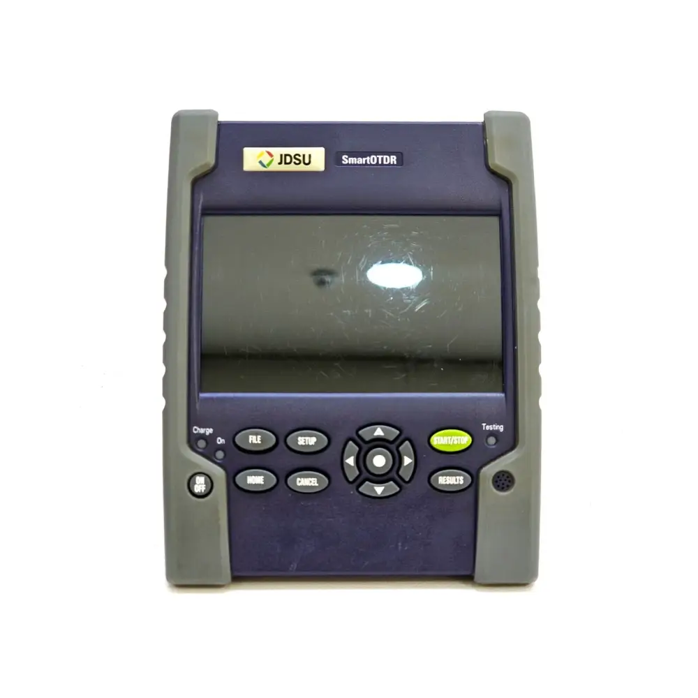 Viavi E126A SmartOTDR top view showing power button and indicator LEDs