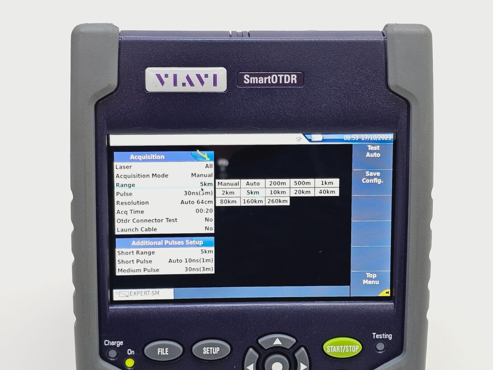 Viavi JDSU E126B SmartOTDR 1310/1550 nm 40/40 dB SM Long Haul OTDR VFL SC-APC